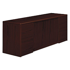 HON 10700 Series Credenza w/Doors, 72w x 24d x 29.5h, Mahogany (10742NN)