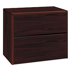 HON 10700 Series Locking Lateral File, 2 Legal/Letter-Size File Drawers, Mahogany, 36" x 20" x 29.5" (10762NN)