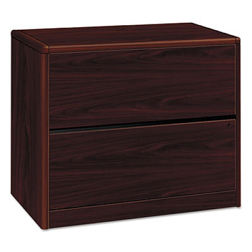HON 10700 Series Locking Lateral File, 2 Legal/Letter-Size File Drawers, Mahogany, 36" x 20" x 29.5" (10762NN)