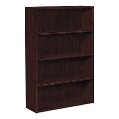 HON 10500 Series Laminate Bookcase, Four-Shelf, 36w x 13.13d x 57.13h, Mahogany (105534NN)