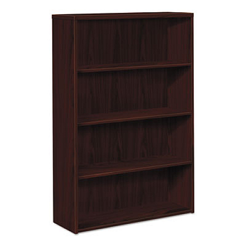 HON 10500 Series Laminate Bookcase, Four-Shelf, 36w x 13.13d x 57.13h, Mahogany (105534NN)