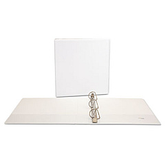 Universal Slant-Ring View Binder, 3 Rings, 1.5" Capacity, 11 x 8.5, White, 4/Pack (UNV20744PK)