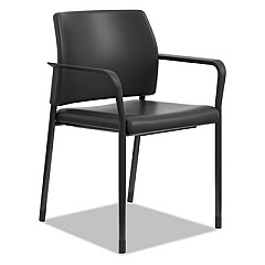 HON Accommodate Series Guest Chair with Fixed Arms, 23.25" x 22.25" x 32", Black, 2/Carton (SGS6FBUR10B)