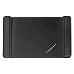 Artistic Sagamore Desk Pad, with Side Panels, 36 x 20, Black (513361)