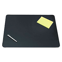 Artistic Sagamore Desk Pad, with Decorative Stitching, 24 x 19, Black (510041)
