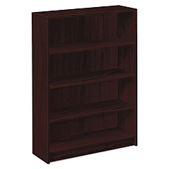 HON 1870 Series Bookcase, Four-Shelf, 36w x 11.5d x 48.75h, Mahogany (1874N)
