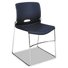 HON Olson Stacker High Density Chair, Supports Up to 300 lb, Regatta Seat/Back, Chrome Base, 4/Carton (4041RE)