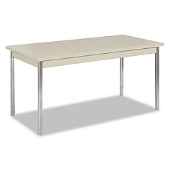 HON Utility Table, Rectangular, 60w x 30d x 29h, Light Gray (UTM3060LOLOC)