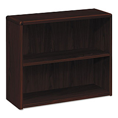 HON 10700 Series Wood Bookcase, Two-Shelf, 36w x 13.13d x 29.63h, Mahogany (10752NN)