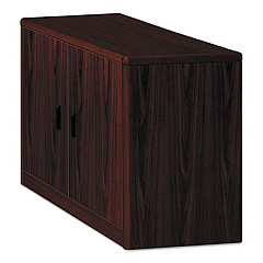 HON 10700 Series Locking Storage Cabinet, 36w x 20d x 29 1/2h, Mahogany (107291NN)
