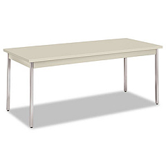 HON Utility Table, Rectangular, 72w x 30d x 29h, Light Gray (UTM3072LOLOC)