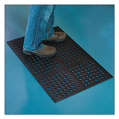 ES Robbins Pro Lite Four-Way Drain Mat, 24 x 36, Black (184714)