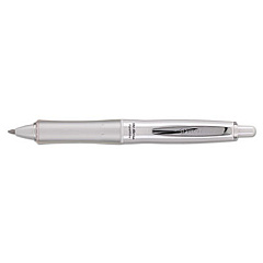 Pilot Dr. Grip PureWhite Advanced Ink Ballpoint Pen, Retractable, Medium 1 mm, Black Ink, White/Crystal Barrel (36204)