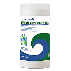 Boardwalk Natural All Purpose Wipes, 7 x 8, Unscented, 75/Canister (BWK4736EA)