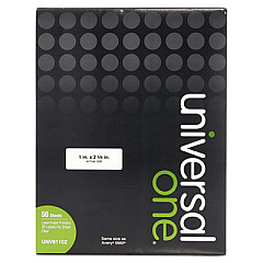 Universal Deluxe Clear Labels, Inkjet/Laser Printers, 1 x 2.63, Clear, 30/Sheet, 50 Sheets/Box (8110