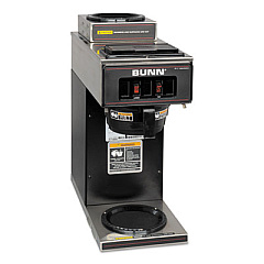BUNN VP17-2 Compact Two Burner Pourover Coffee Brewer, Stainless Steel, Black (VP172BLK)