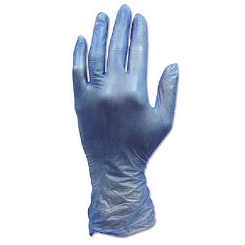 ProWorks Industrial Grade Disposable Vinyl Gloves, Powder-Free, Small, Blue, 1,000/Carton