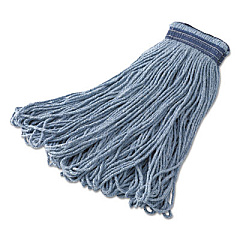 Rubbermaid Commercial Universal Headband Mop, Looped-End, 16oz, Cotton/Synthetic Blend, Blue, 12/CT (E236)