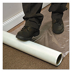 ES Robbins Roll Guard Temporary Floor Protection Film for Carpet, 36" x 200 ft, Clear (110024)