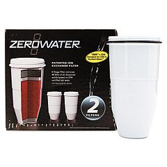 Avanti ZeroWater Replacement Filtering Bottle Filter, 4 dia x 7 h, 2/Pack (ZR017)
