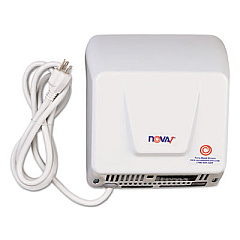 WORLD DRYER NOVA Hand Dryer, 110-120V, Aluminum, White (083300000P)