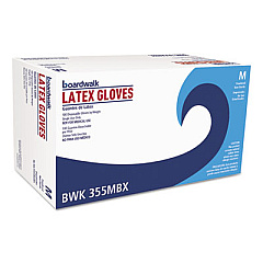 Boardwalk General Purpose Powdered Latex Gloves, Medium, Natural, 4 2/5 mil, 1000/Carton (BWK355MCT)