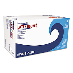 Boardwalk General Purpose Powdered Latex Gloves, Large, 100/Box (BWK355LBX)