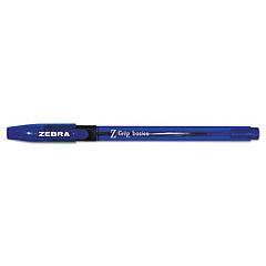 Zebra Z-Grip Basics LV Ballpoint Pen, Stick, Medium 1 mm, Blue Ink, Blue Barrel, 30/Pack (23230)