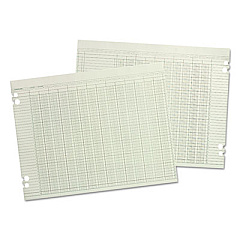 Wilson Jones Accounting Sheets, 8 Columns, 9.25 x 11.88, Green, Loose Sheet, 100/Pack (G108)