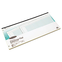 Wilson Jones Accounting Pad, (25) 6-Unit Columns, 11 x 24.25, Light Green, 50-Sheet Pad (G7225A)