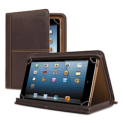 Solo Premiere Leather Universal Tablet Case, Fits Tablets 8.5" up to 11", Espresso (VTA1373)