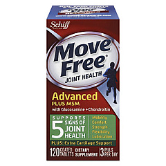 Move Free Advanced Plus MSM Joint Health Tablet, 120 Count (97008)