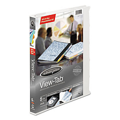 Wilson Jones View-Tab Presentation Round Ring View Binder With Tabs, 3 Rings, 0.63" Capacity, 11 x 8.5, White (55364)