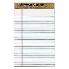TOPS Second Nature Premium Recycled Ruled Pads, Narrow Rule, 50 White 5 x 8 Sheets, Dozen (74005)