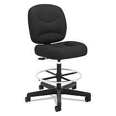 HON VL215 Task Stool, Supports Up to 250 lb, 26" to 34" Seat Height, Black (VL215MM10)
