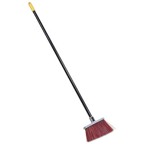 Quickie Bulldozer Landscaper's Upright Broom, 14 x 54, Powder Coated Handle Red/Gray (7576ZQK)