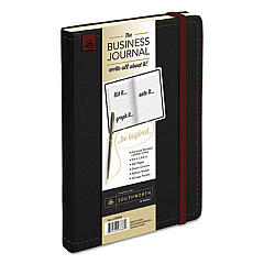 Southworth Business Journal, 1 Subject, Narrow Rule/Quadrille Rule, Black Cover, 8.25 x 5.13, 240 Sheets (9888601)