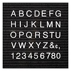 Quartet Character Sets, Pin, White, 1/2"h, 300/Set (4421)