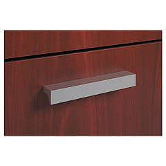 HON BL Series Field Installed Contemporary Pull, Linear, 4.75w x 0.75d x 0.75h, Silver, 2/Carton (BLPCONTEMP)