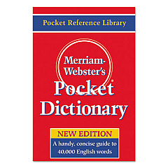 Merriam Webster Pocket Dictionary, Paperback, 416 Pages (530)