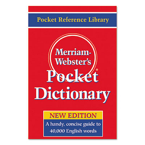 Merriam Webster Pocket Dictionary, Paperback, 416 Pages (530)