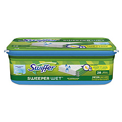 Swiffer Wet Refill Cloths, 10 x 8, Open Window Fresh, Cloth, White, 28/Box, 6 Boxes/Carton (82856)