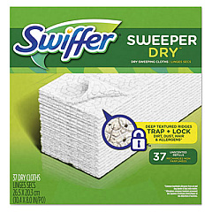 Swiffer Dry Refill Cloths, White, 10.4 x 8, 37/Box, 4 Boxes/Carton (82822CT)