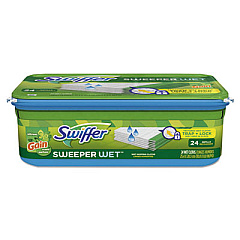 Swiffer Wet Refill Cloths, 10 x 8, Gain Original Scent, White 24/Pack, 6 Packs/Carton (95532CT)