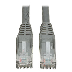 Tripp Lite CAT6 Gigabit Snagless Molded Patch Cable, 5 ft, Gray (N201005GY)