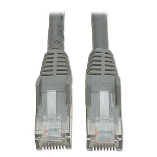 Tripp Lite CAT6 Gigabit Snagless Molded Patch Cable, 5 ft, Gray (N201005GY)