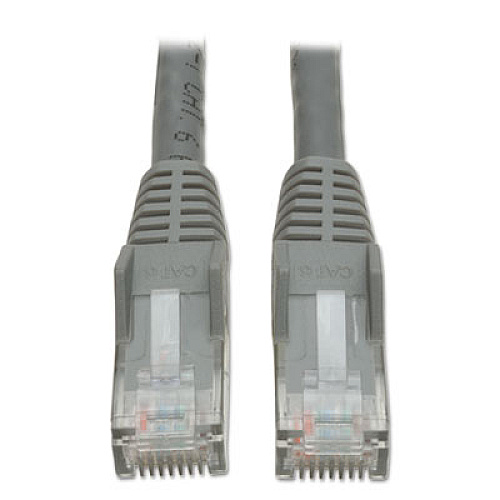 Tripp Lite CAT6 Gigabit Snagless Molded Patch Cable, 10 ft, Gray (N201010GY)