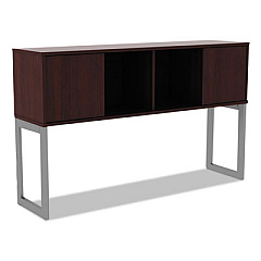 Alera Open Office Desk Series Hutch, 59w x 15d x 36.38h, Mahogany (ALELSHH60MY)