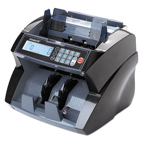SteelMaster 4850 Bill Counter with Counterfeit Detection, 1,900 Bills/min, 12 x 14 x 9.63, Black (2004850C8)