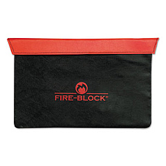 MMF Industries Fire-Block Document Portfolio, Aluminized Fire-Retardant Fabric with DuPont Kevlar Thread, 15.5 x 0.5 x 10, Red/Black (2320421D0407)